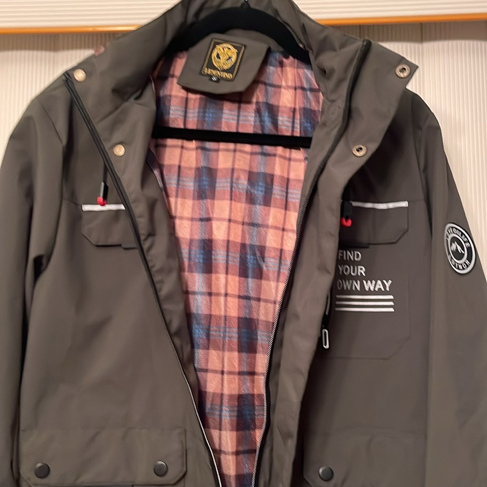 Mens casual hooded windbreaker cargo jacket - Picture 7 of 7